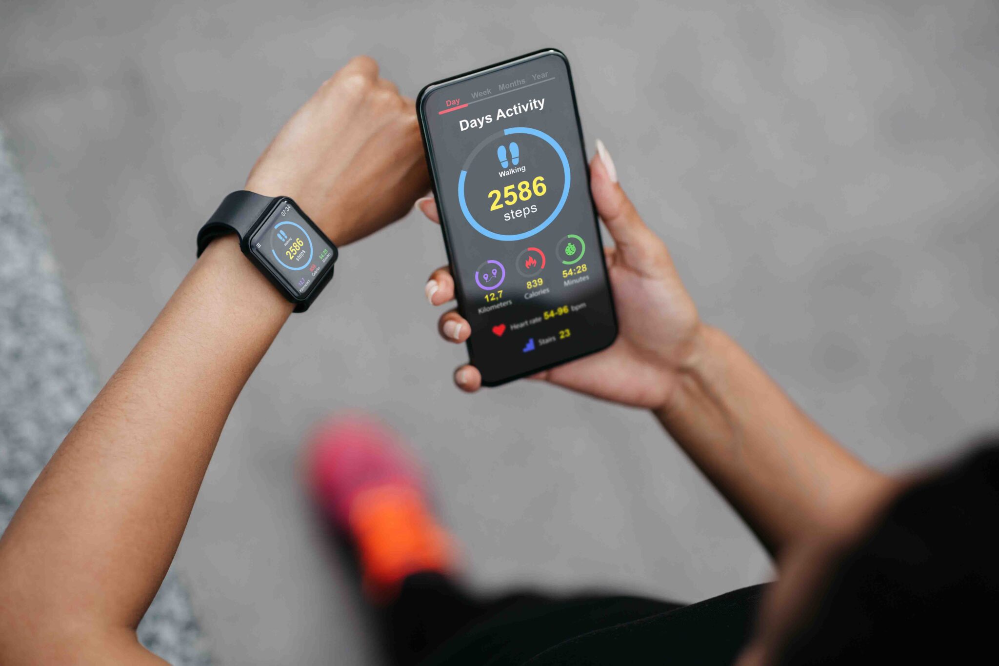 Sport/Training mit Smartwatch und Smartphone