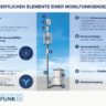 Die wesentlichen Elemente einer Mobilfunksendeanlage